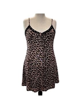 Hot Topic Social Collision Leopard Print Slip Dress XL